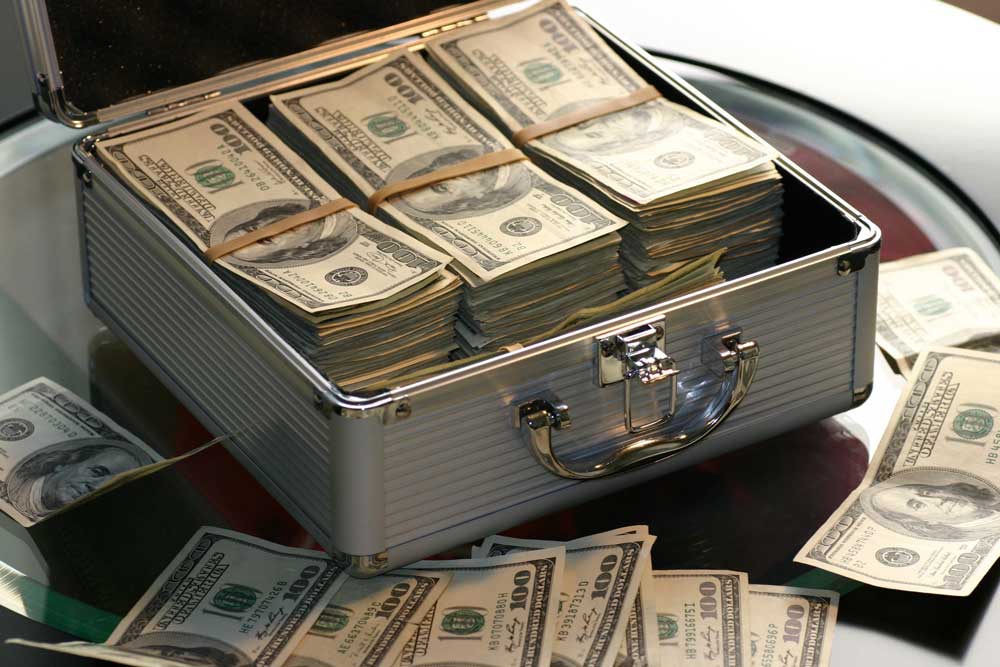 suitcase of cash